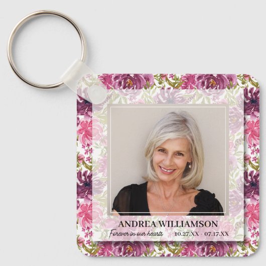 Für immer in unserem Herz-Foto Schlüsselanhänger (Vorderseite)