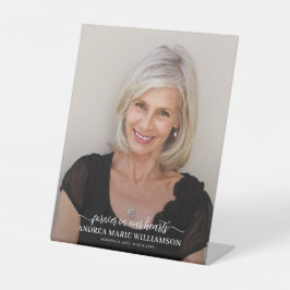 Für immer in unserem Herz-Foto Sockelschild