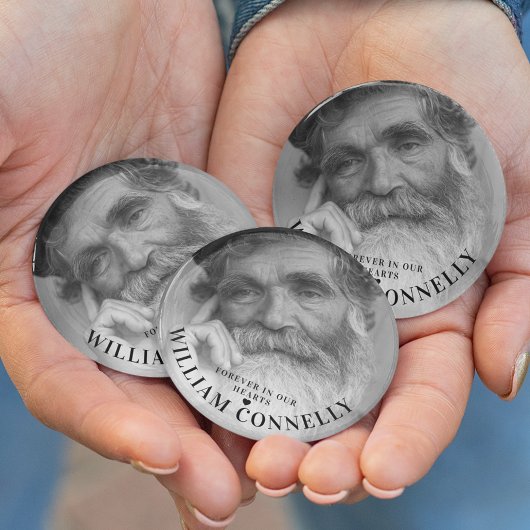 Für immer in unserem Herz Fotografen Gedenkfeier Button