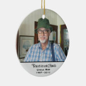 Für immer in unserem Herz-Gedächtnis Keramik Ornament (Rechts)