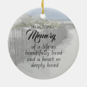 Für immer in unserem Herz-Gedächtnis Keramik Ornament (Hinten)