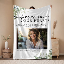 Für immer in unserem Herz-Gedächtnis-Sake Fleecedecke