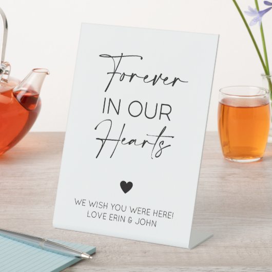 Für immer in unserem Herz-Gedächtnis Sockelschild (In Situ)