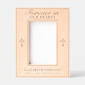 Für immer in unserem Herz-Gedächtniskreuz Foto Geätzte Rahmen (Vorderseite)