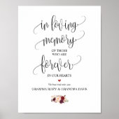 Für immer in unserem Herz-Gedächtniszeichen Poster (Vorne)