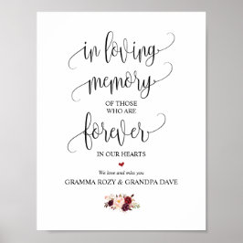 Für immer in unserem Herz-Gedächtniszeichen Poster
