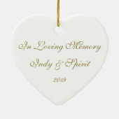 Für immer in unserem Herz-Haustier-Denkmal Keramik Ornament (Hinten)