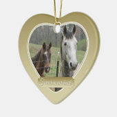 Für immer in unserem Herz-Haustier-Denkmal Keramik Ornament (Links)