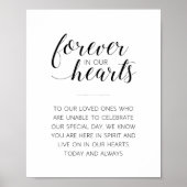 Für immer in unserem Herz-Hochzeitsgedanken Poster (Vorne)