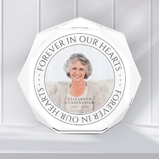 Für immer in unserem Herz Memorial Elegantes Foto