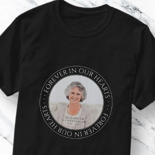 Für immer in unserem Herz Memorial Elegantes Foto T-Shirt