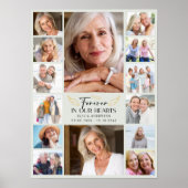Für immer in unserem Herz Multi Foto Collage Memor Poster (Vorne)