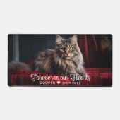 Für immer in unserem Herz Pet Keepake Foto Schreibtischunterlage (Vorderseite)