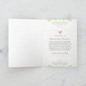 Für immer in unserem Herz-Schmetterlings-Foto Dankeskarte (Innenseite)