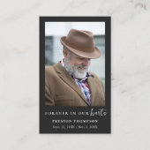 Für immer in unserem Herz-Script-Beerdigung Gebet Visitenkarte (Vorderseite)