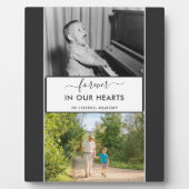 Für immer in unserem Herzen 2 Foto Erinnerung Fotoplatte (Vorderseite)
