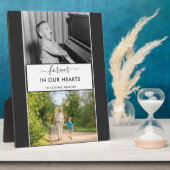 Für immer in unserem Herzen 2 Foto Erinnerung Fotoplatte (Seite)