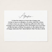 Für immer in unserem Herzen 3 Foto Beerdigungskart (Rückseite)