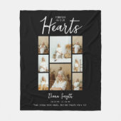 Für immer in unserem Herzen | 8 Foto Collage Memor Fleecedecke (Vorderseite)