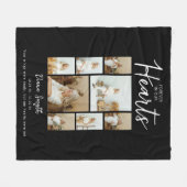 Für immer in unserem Herzen | 8 Foto Collage Memor Fleecedecke (Vorderseite (Horizontal))