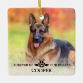 Für immer in unserem Herzen Angel Hund verlieren H Keramikornament (Vorderseite)