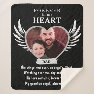Für immer in unserem Herzen Angel Memorial Keepake Sherpadecke