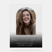 Für immer in unserem Herzen Arch Foto Begrüßung Acrylschild (Vorderseite)