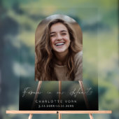 Für immer in unserem Herzen Arch Foto Begrüßung Acrylschild (Neutral)