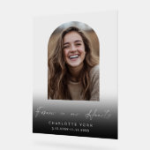 Für immer in unserem Herzen Arch Foto Begrüßung Acrylschild (Winkel)