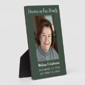 Für immer in unserem Herzen Beerdigung Foto dunkel Fotoplatte (Seite)