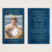 Für immer in unserem Herzen Beerdigung Foto Gebet (Vorne & Hinten)