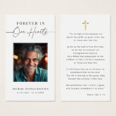 Für immer in unserem Herzen Beerdigung Foto Gebets (Vorne & Hinten)