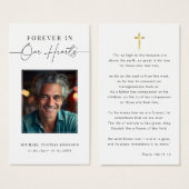 Für immer in unserem Herzen Beerdigung Foto Gebets (Vorne & Hinten)