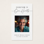 Für immer in unserem Herzen Beerdigung Foto Gebets (Vorderseite)