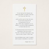 Für immer in unserem Herzen Beerdigung Foto Gebets (Rückseite)