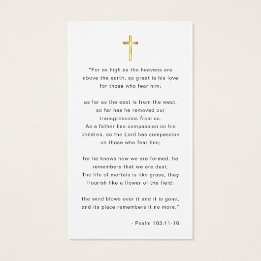 Für immer in unserem Herzen Beerdigung Foto Gebets (Rückseite)