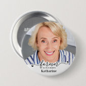 Für immer in unserem Herzen - Beileid Keepake Memo Button (Vorne & Hinten)