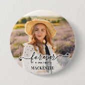 Für immer in unserem Herzen - Beileid Keepake Memo Button (Vorderseite)