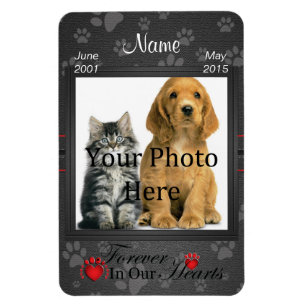 Für immer in unserem Herzen   Cat- oder Hundemeld Magnet