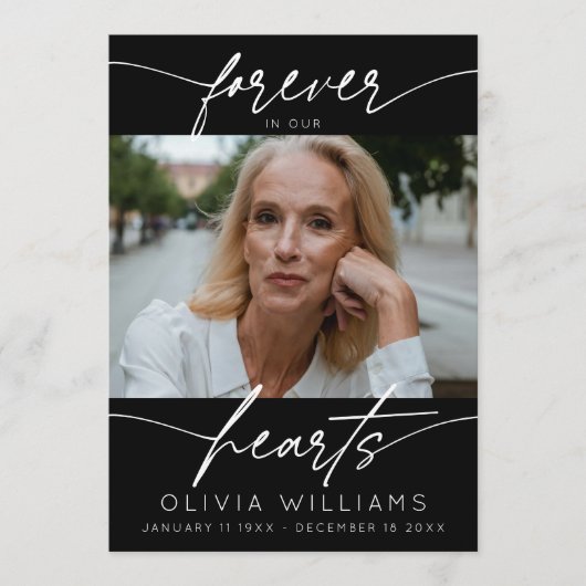 Für immer in unserem Herzen einfache Skript-Foto B Programm (Vorderseite)