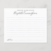 Für immer in unserem Herzen Elegantes Begräbnis (Vorderseite)