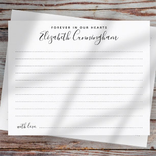 Für immer in unserem Herzen Elegantes Begräbnis