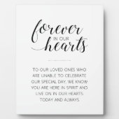 Für immer in unserem Herzen Elegantes Hochzeitssem Fotoplatte (Vorderseite)