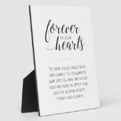 Für immer in unserem Herzen Elegantes Hochzeitssem Fotoplatte (Seite)