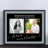 Für immer in unserem Herzen Elegantes Script Foto  Poster