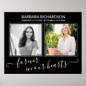 Für immer in unserem Herzen Elegantes Script Foto  Poster (Vorne)
