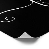 Für immer in unserem Herzen Elegantes Script Foto  Poster (Ecke)