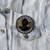 Für immer in unserem Herzen Erinnerung Foto grau Button (Beispiel)