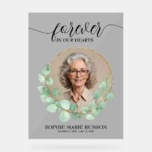 Für immer in unserem Herzen Eukalyptus-Beerdigung