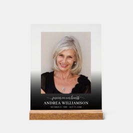 Für immer in unserem Herzen Foto Beerdigung Acrylschild